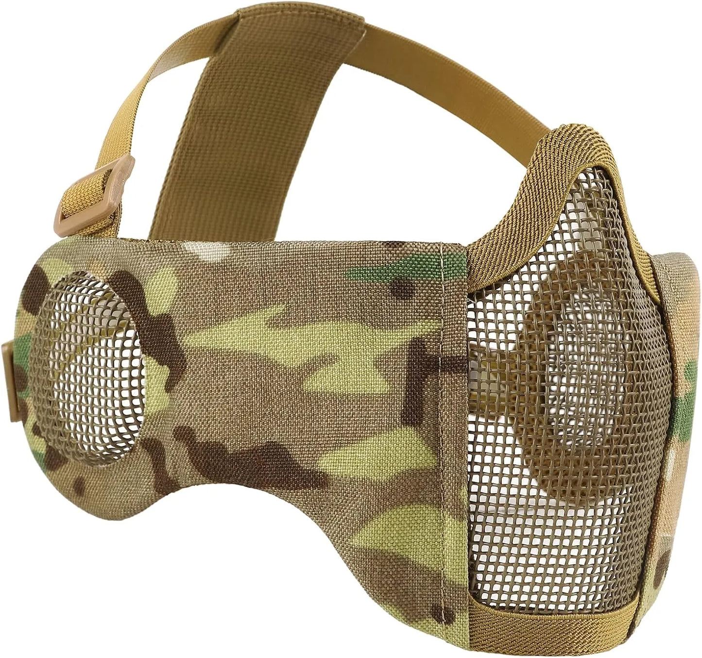 Votagoo Airsoft Mesh Mask Tactical Foldable Half Mesh Mask