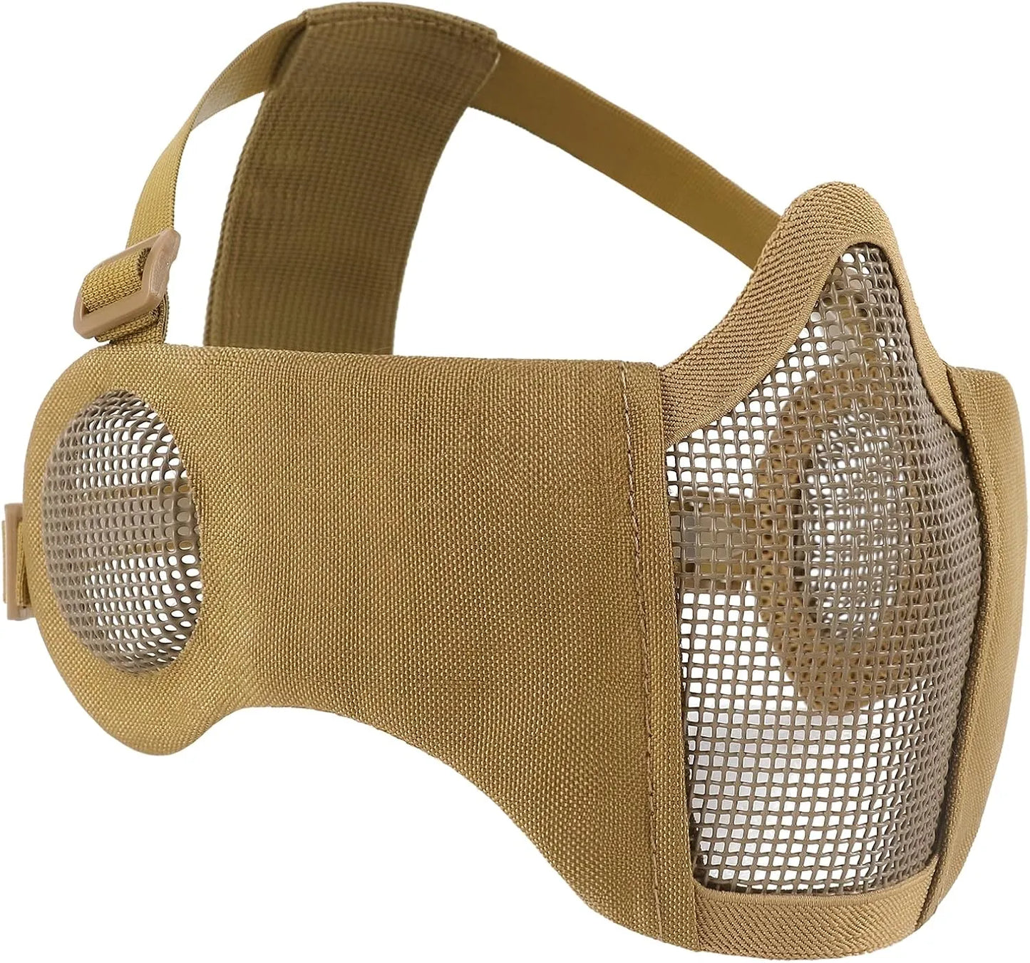 Votagoo Airsoft Mesh Mask Tactical Foldable Half Mesh Mask