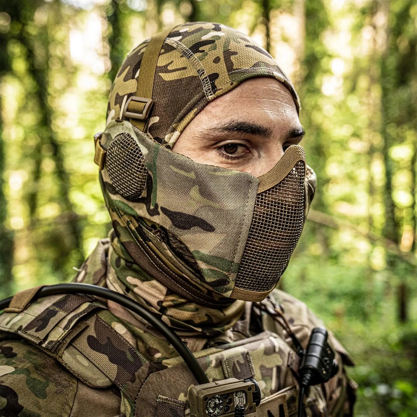 Votagoo Airsoft Mesh Mask Tactical Foldable Half Mesh Mask