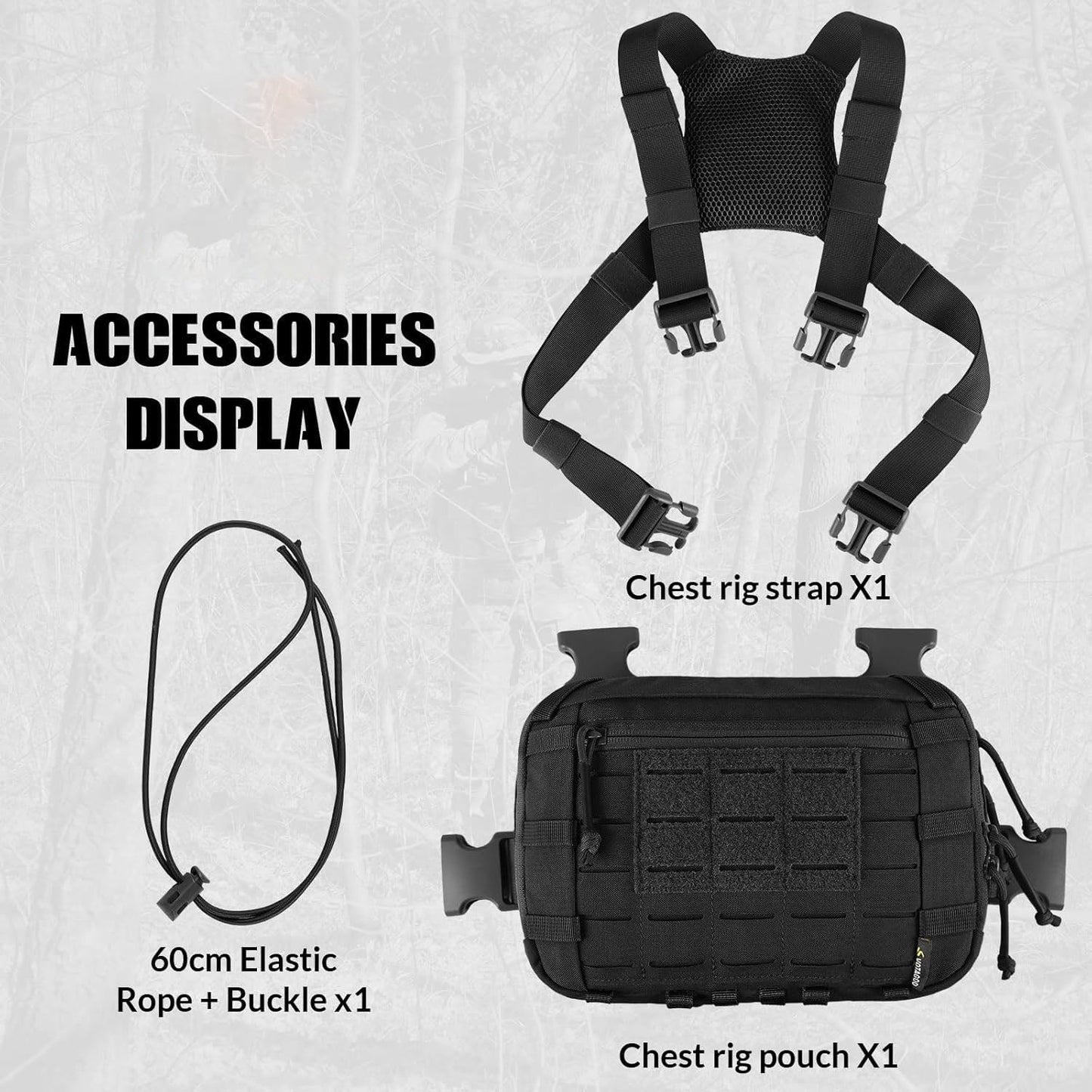 Votagoo Tactical Chest Pack EDC Chest Bag 2L Utility Molle Chest Rig Pouch