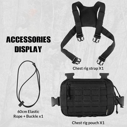 Votagoo Tactical Chest Pack EDC Chest Bag 2L Utility Molle Chest Rig Pouch