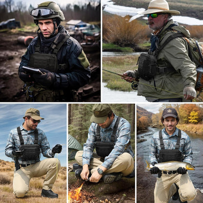 Votagoo Tactical Chest Pack EDC Chest Bag 2L Utility Molle Chest Rig Pouch