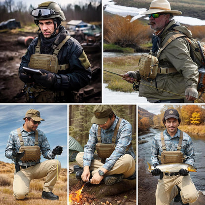 Votagoo Tactical Chest Pack EDC Chest Bag 2L Utility Molle Chest Rig Pouch