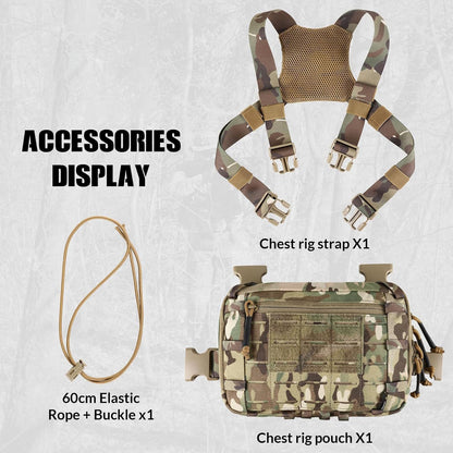 Votagoo Tactical Chest Pack EDC Chest Bag 2L Utility Molle Chest Rig Pouch