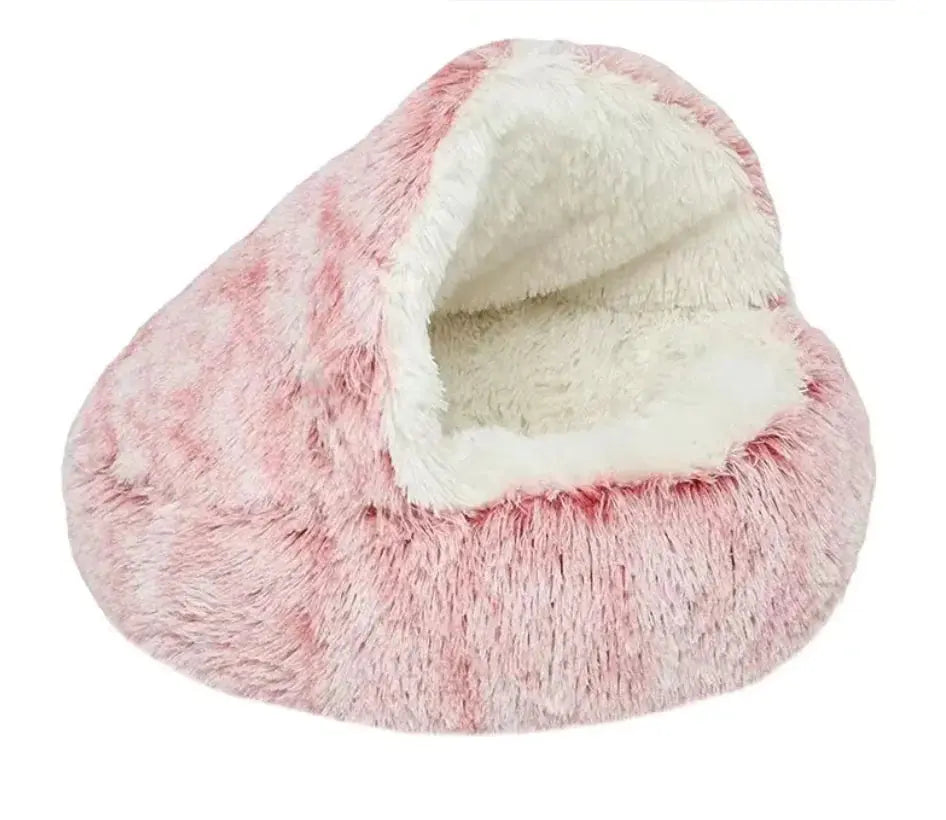 Semi-Closed Cat Bed with Universal Cover - Four Seasons Nest for Small Dogs and Pets Convenient store